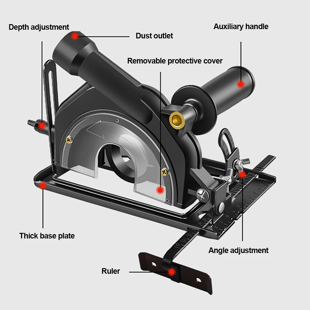Angle Grinder Converter To Cutting Machine Modified Positioning Bracket Slotting Stand Tools Bracket for 100-125MM Angle Grinder