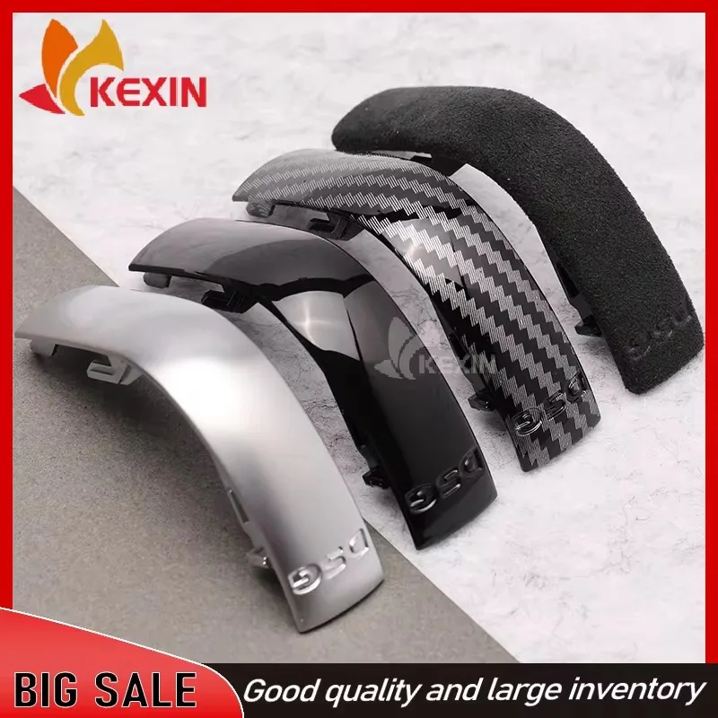 Chromowana matowa gałka zmiany biegów ze skórzaną osłoną boczną ozdobną emblematem DSG do VW Golf 6 7 R GTI Passat B7 B8 CC R20 Jetta MK6 GLI