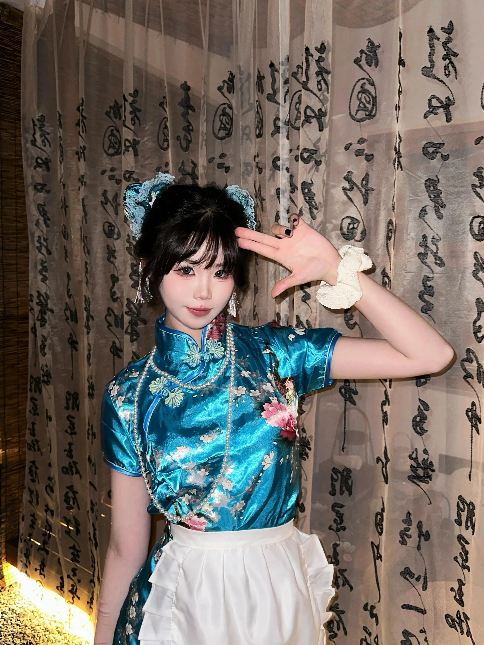 تنورة صينية جديدة من Sle Dr loween Cisas Cosplay orm تنورة خادمة ناعمة للفتيات ملابس يومية