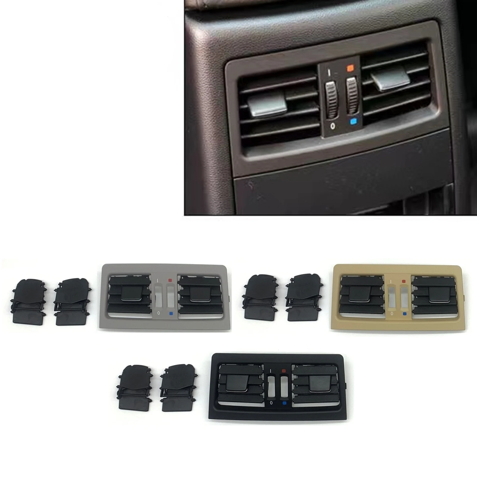 Interior Rear Air Vent Grill Panel Cover Conditioning Outlet Replacement Frame For BMW 3 Series E90 E90N E91 E91N 2005-2012