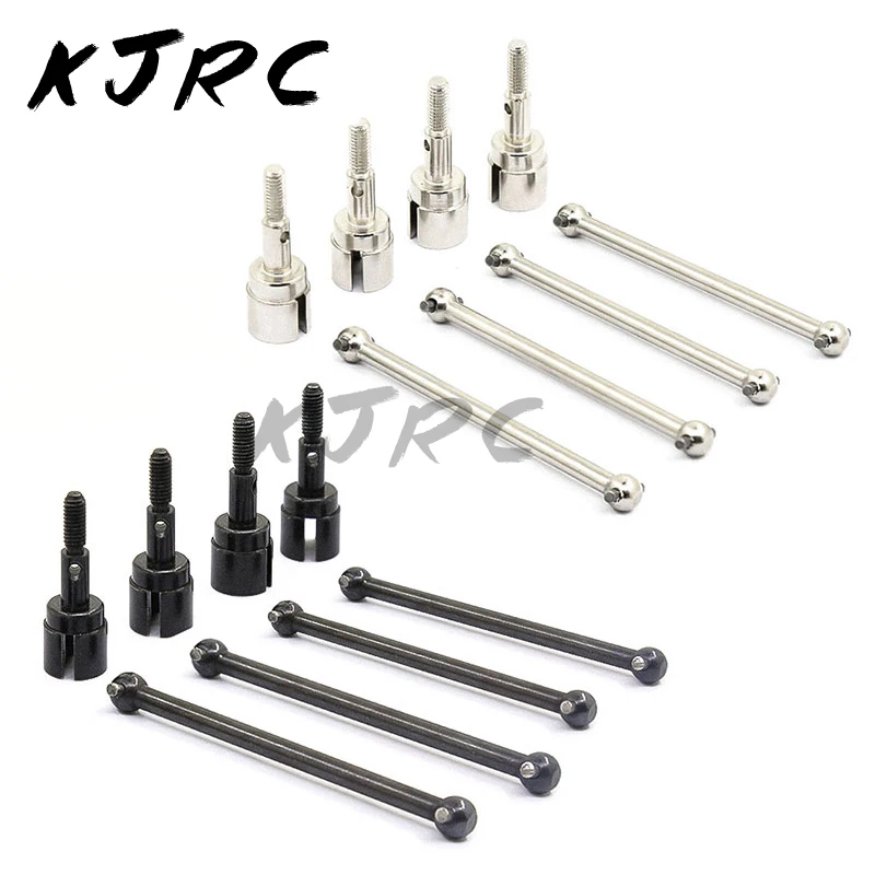 

KJRC 8pcs Steel Metal Drive Shaft 61mm Dogbones & Stub Wheel Axle 02033+02003 for HSP 1/10 94123 94122