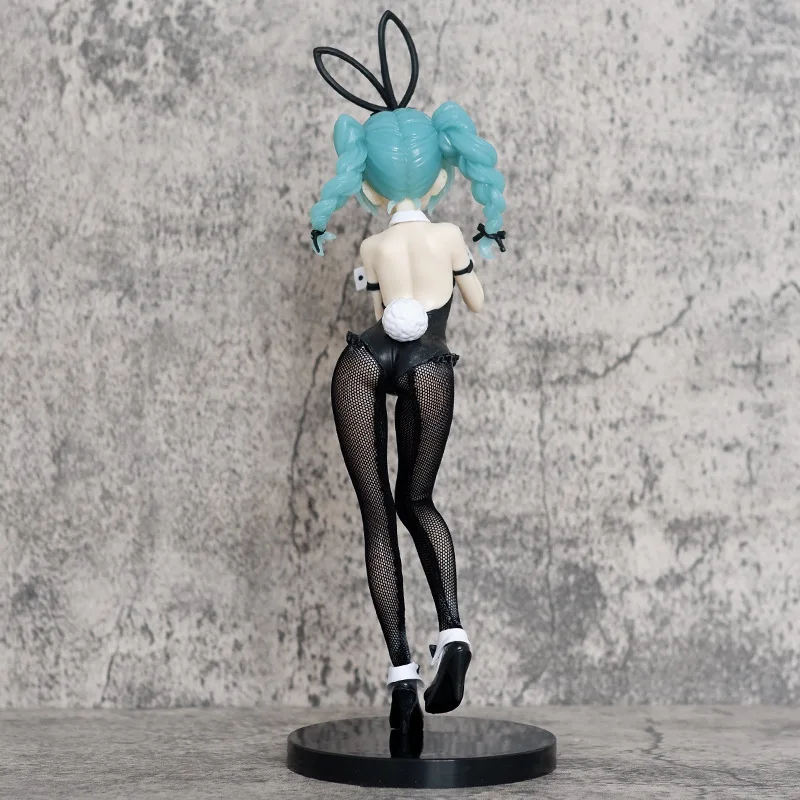 Anime Hatsune Miku Kawaii Biexin Bunny Black Silk Figure Cartoon Statue Pvc Action Figurine Car Desktop Ornament Model Toys Gift