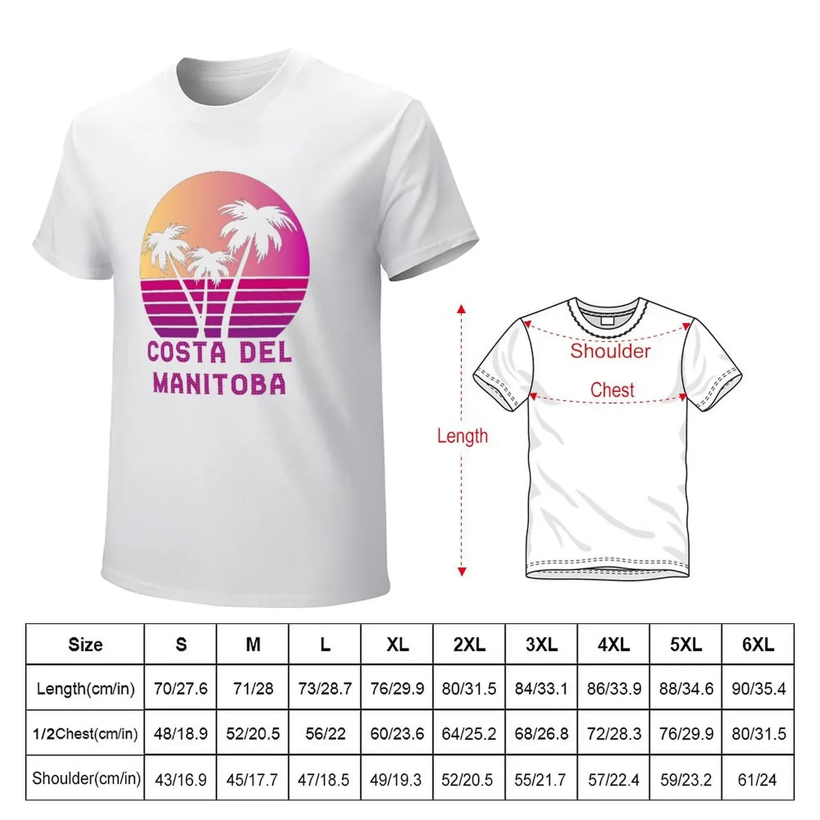 Costa Del Manitoba Funny Canada Design T-shirt animal prinfor boys boys whites Men's cotton t-shirt