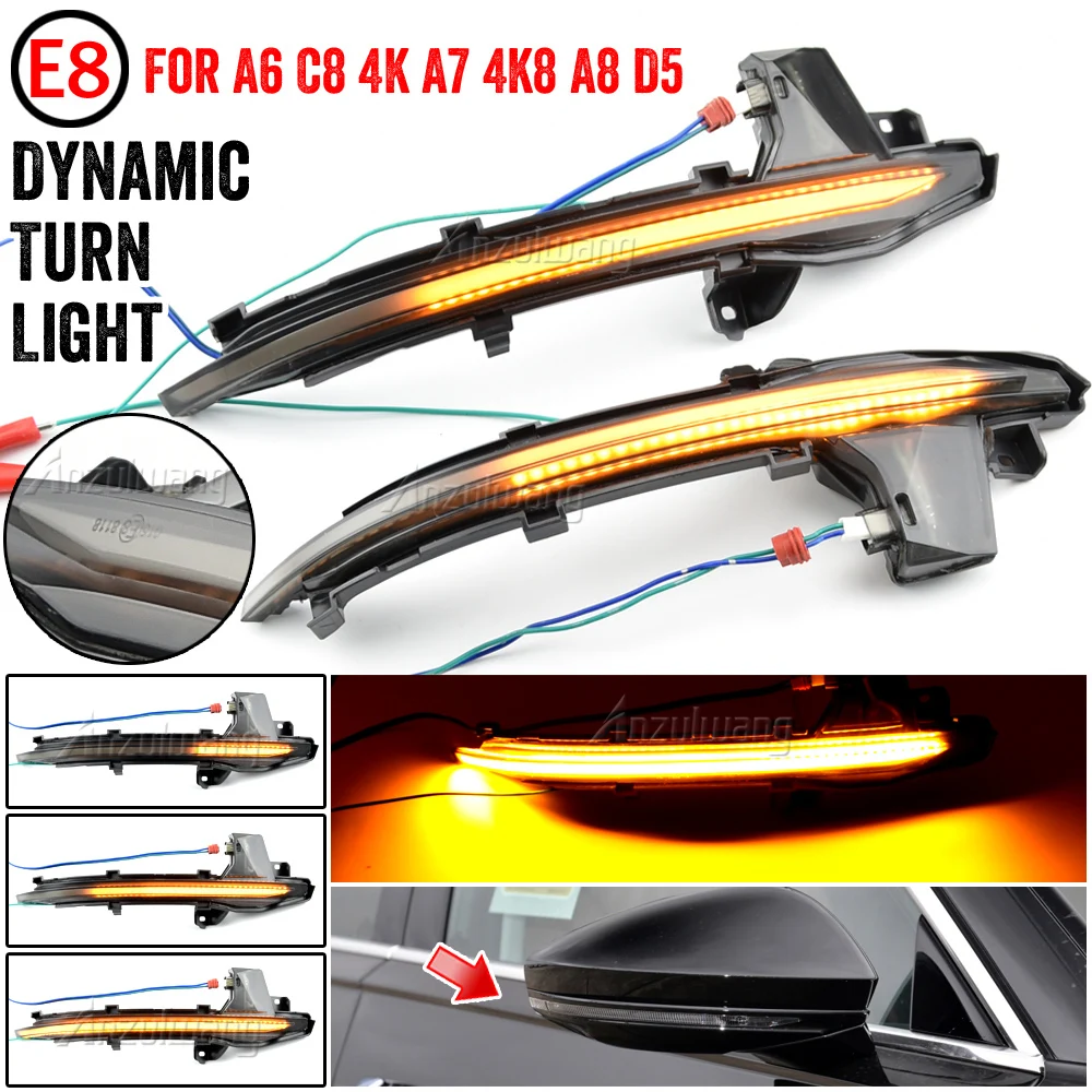 

Side Rearview Mirror Indicator Blinker Light Sequential Dynamic Turn Signal Fit For Audi A6 C8 4K 2019 2020 Audi A8 D5 2018 2019
