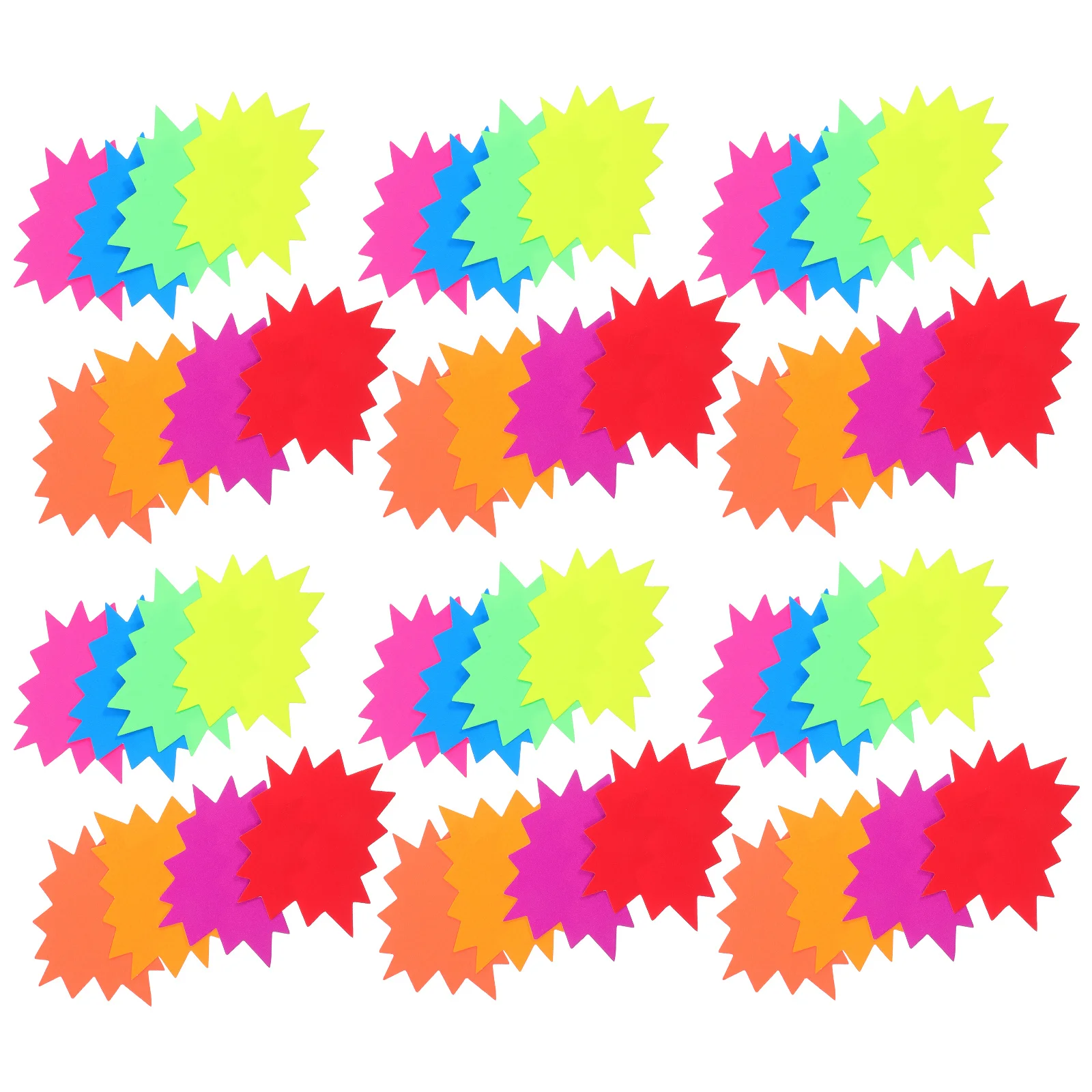 

80 шт. взрывные ценники, универсальные звездные взрывы в форме прозрачного принта, клейкие наклейки для супермаркетов, небольших магазинов