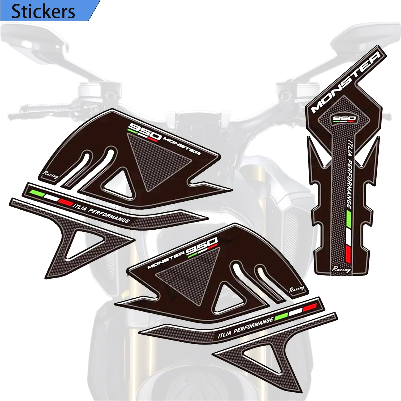 

Tank Pad Grips Motorcycle Decals Gas Fuel Oil Kit Knee Protection For Ducati Monster 950