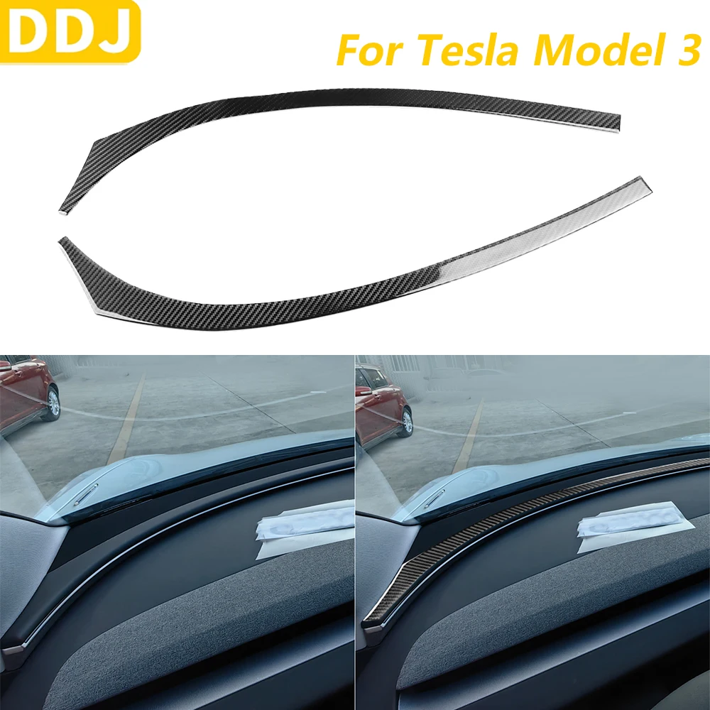

Для Tesla Model 3 Highland 2023-2025 углеродное волокно, центральная приборная панель, накладка на приборную панель, автомобильные аксессуары, внутренняя наклейка