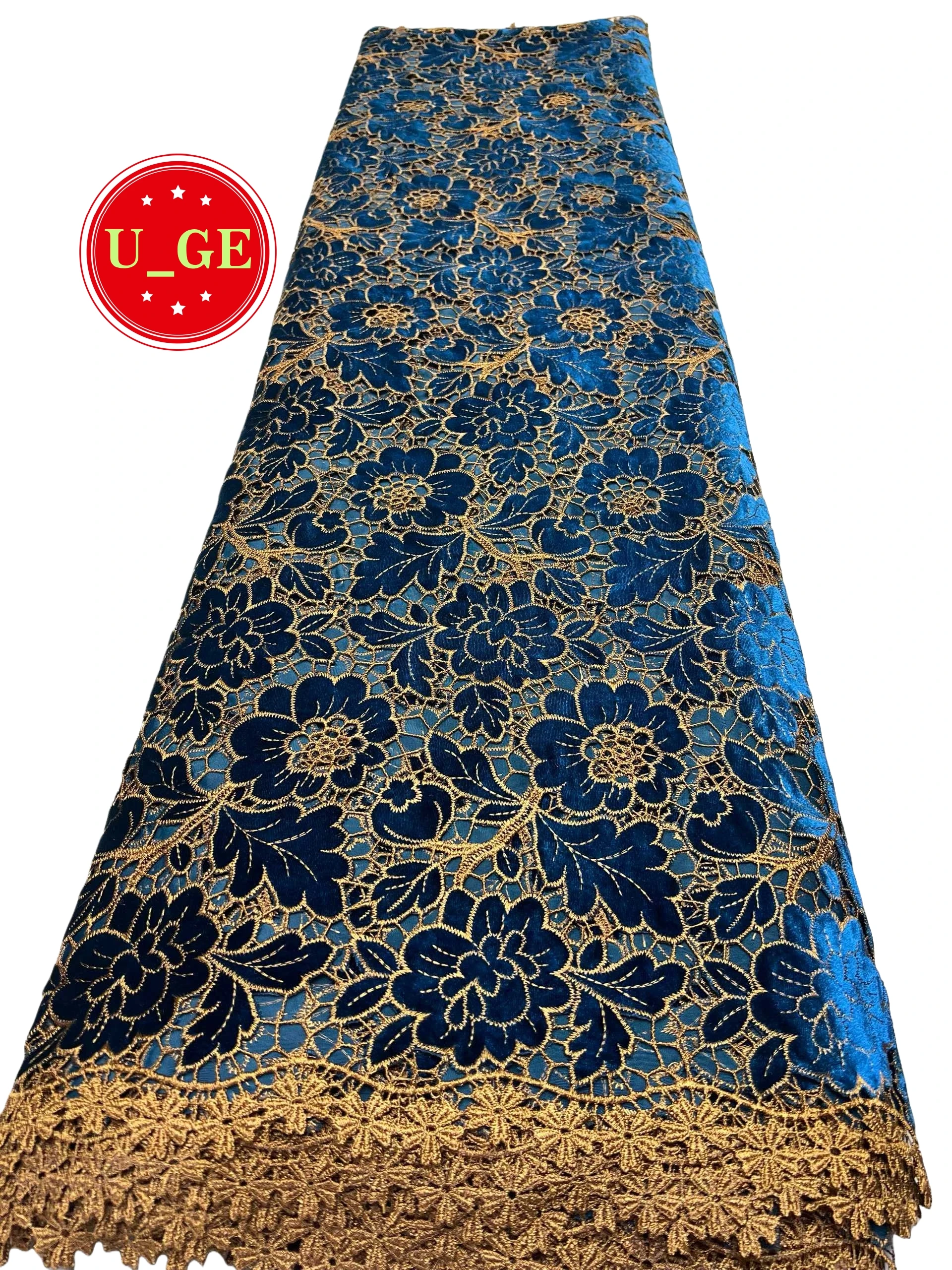

Factory Offers 2026 Latest Delicate Best Quality Soft Embroidered Velvet lace fabric For Party Evening Dress U_Ge5898 U_GE5328