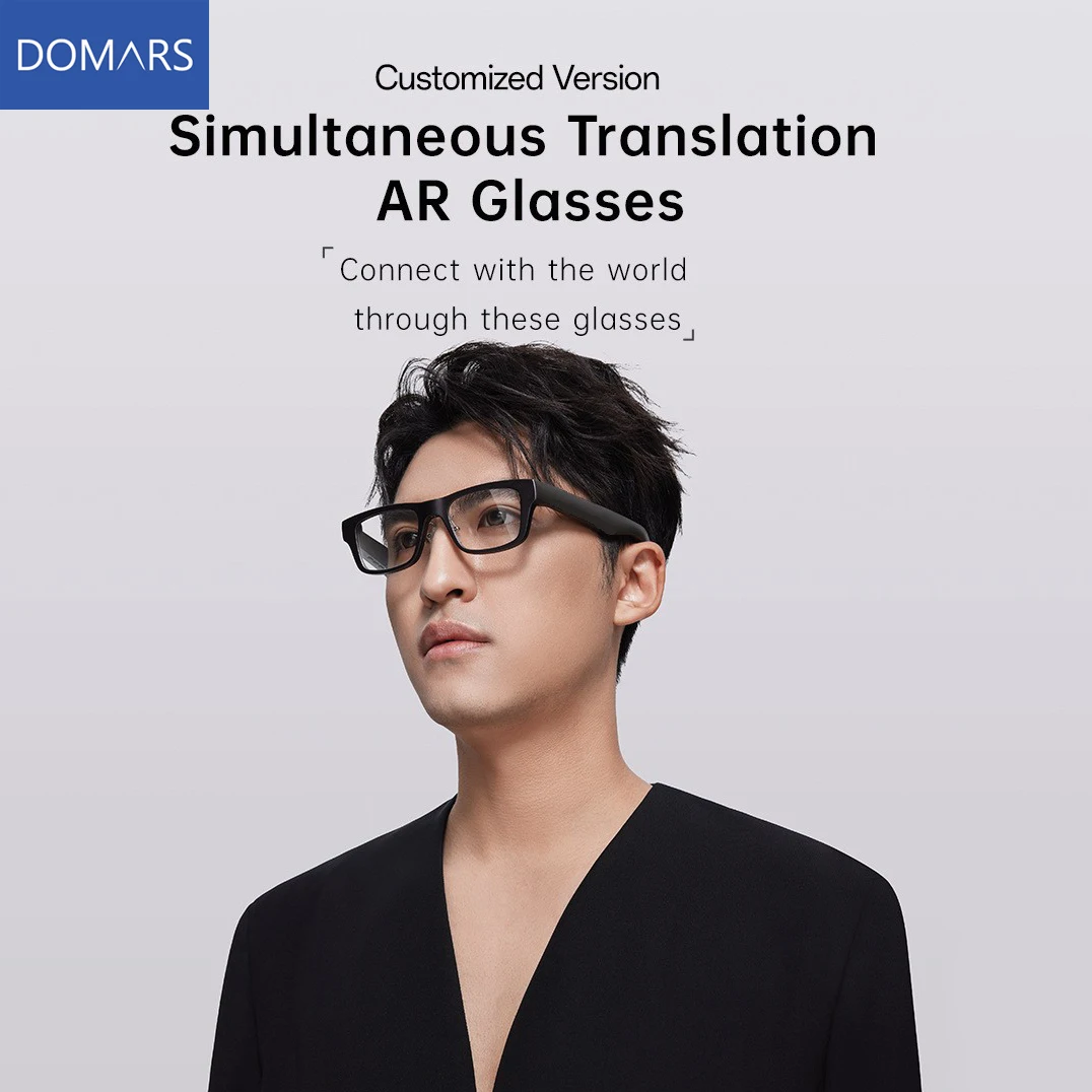 Умные очки Domars одновременной интерпретации с искусственным интеллектом, телесуфлерным дисплеем AR и интеллектуальным переводами на 12 языках