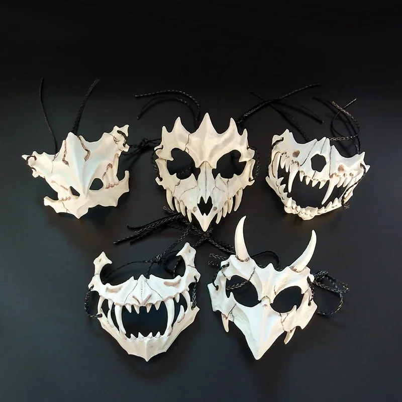 Unisex Halloween Decoration Cosplay Mask Resin Eco-friendly Props Halloween Animal Self defense Natural Half Face Prajna Masks