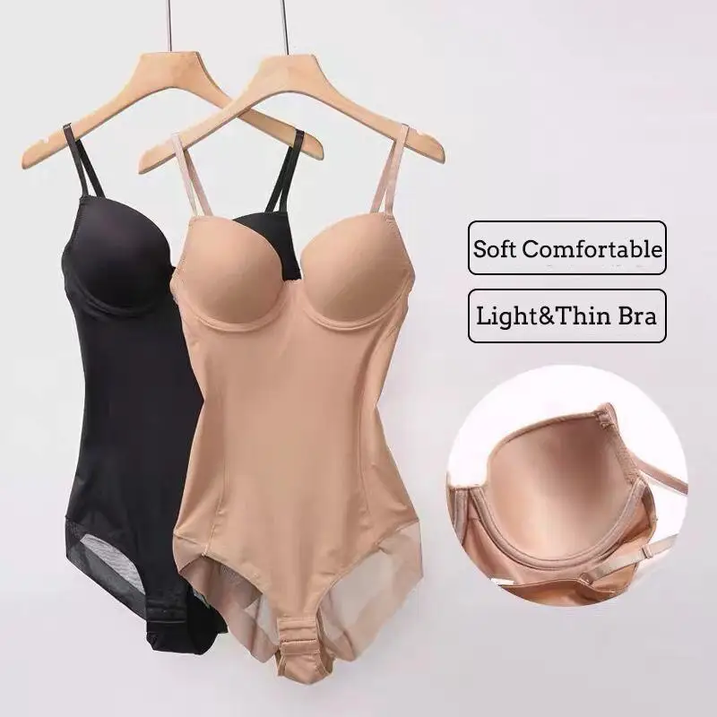 Bodyshaping Slimming Bodysuit Post-operative Belly Lifting Hip Lifting Bodysuit With Bra Pads Plus Size Body Shaping With Waist