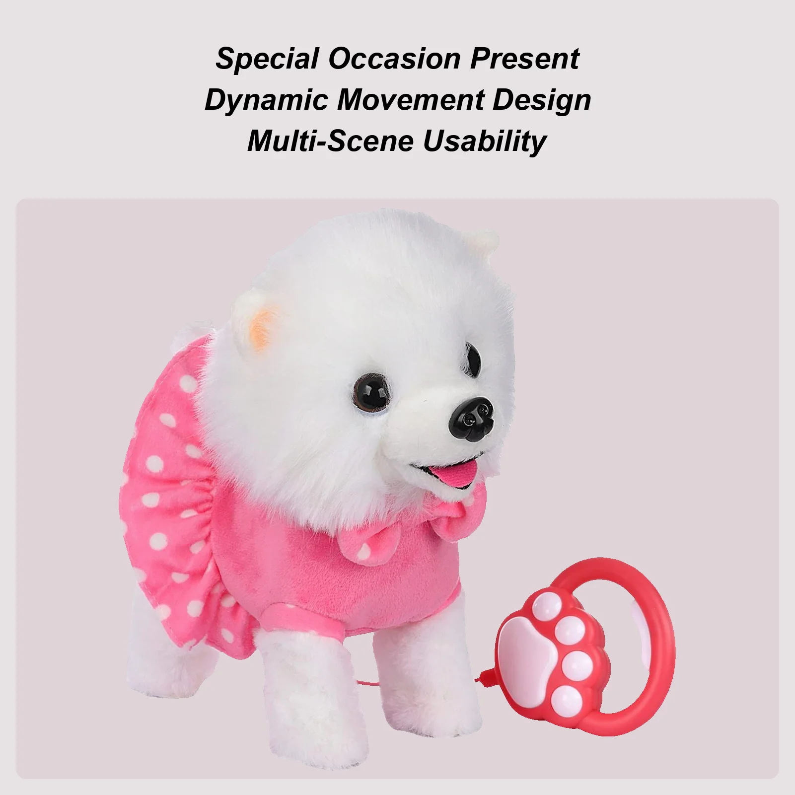 걷고 짖는 장난감 강아지 전자 인터랙티브 플러시 인형 전자 노래 장난감 어린이집 생일 휴일용