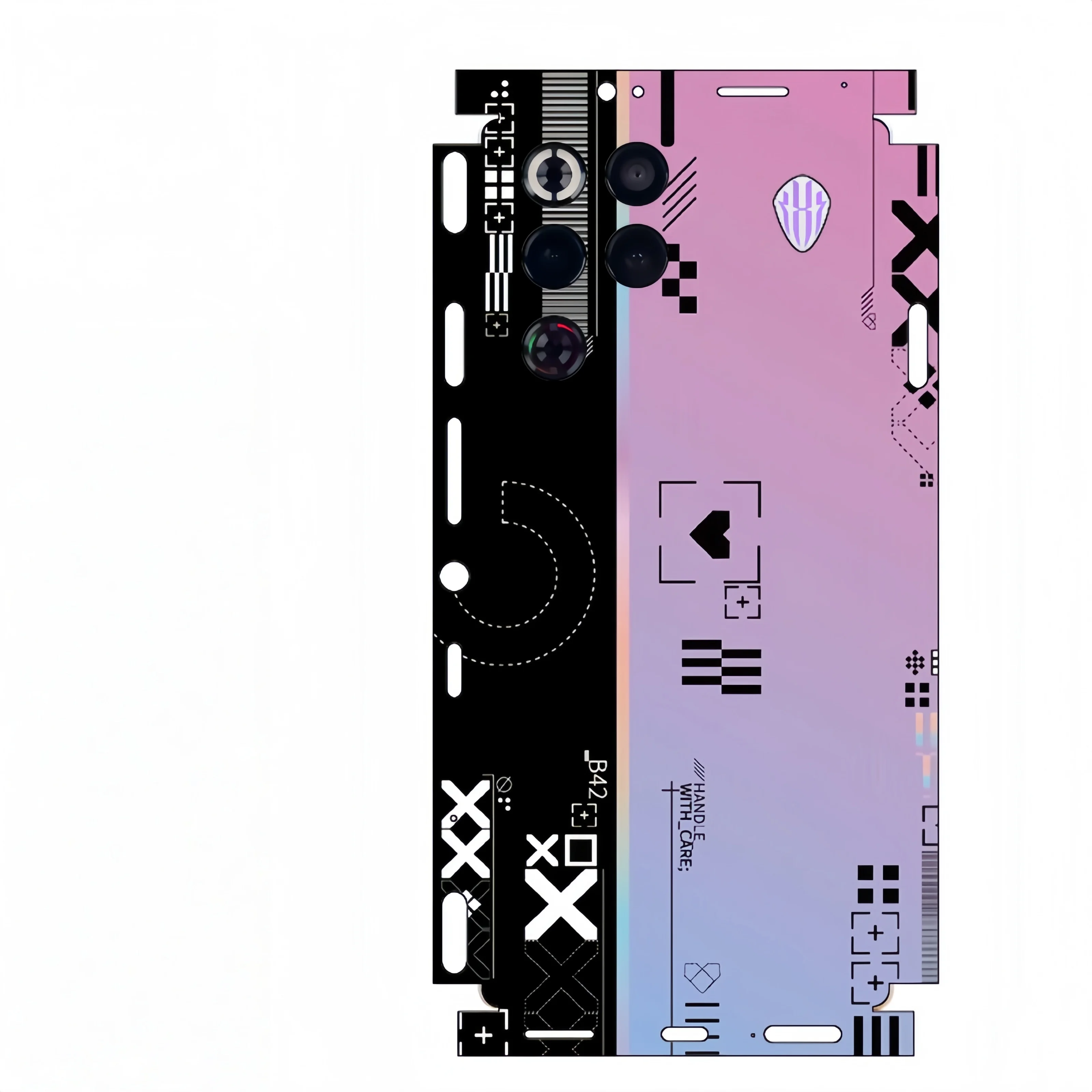 ملصق لاصق لامع لهاتف ZTE Nubia Red Magic 8 8S 9 9S Pro 10 11pro واقي للشاشة الخلفية غطاء الفيلم ملصق غير لامع