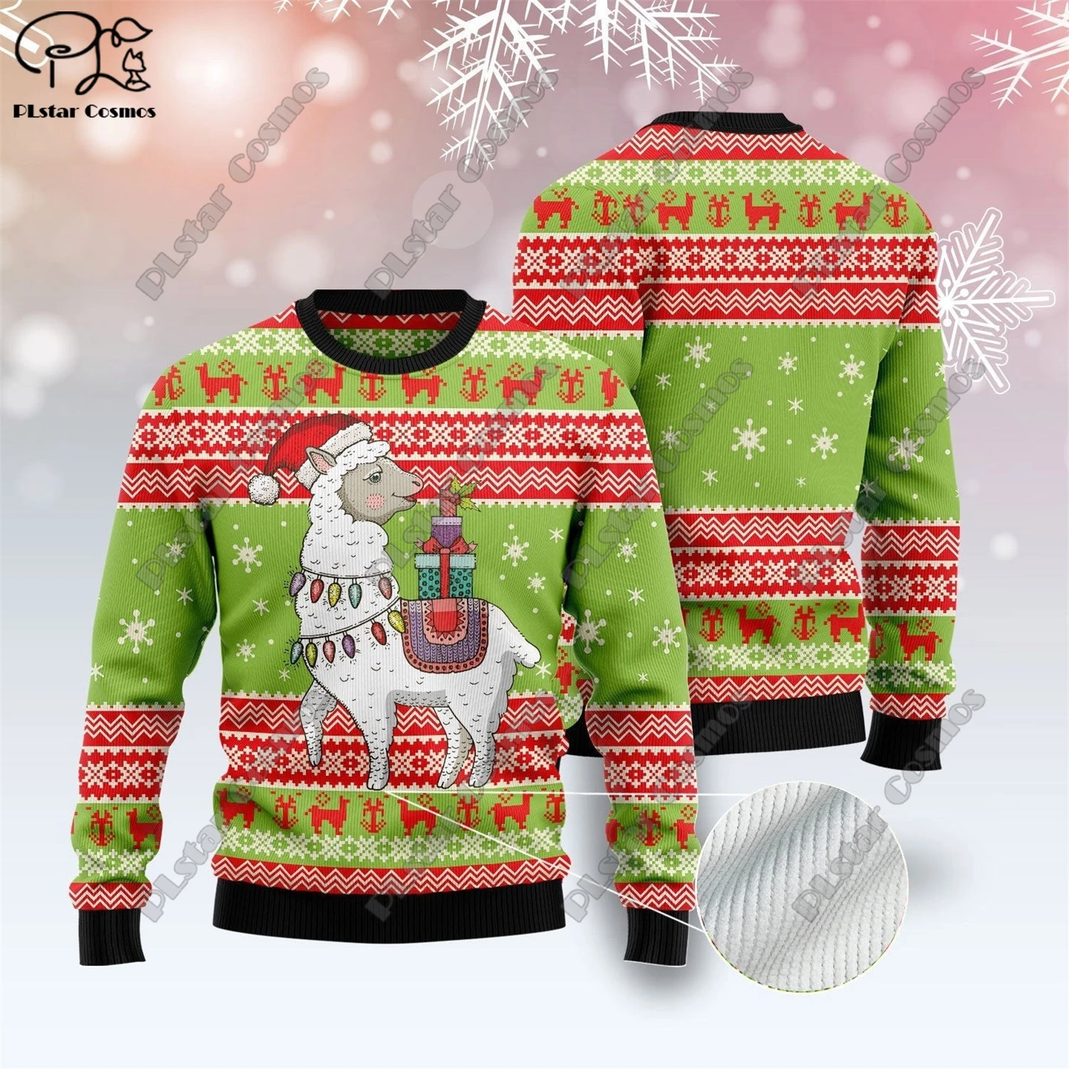 New 3D Printed Animal Custom Series Cute Christmas Pattern Ugly Sweater Street Casual Winter Sweatshirt S-80
