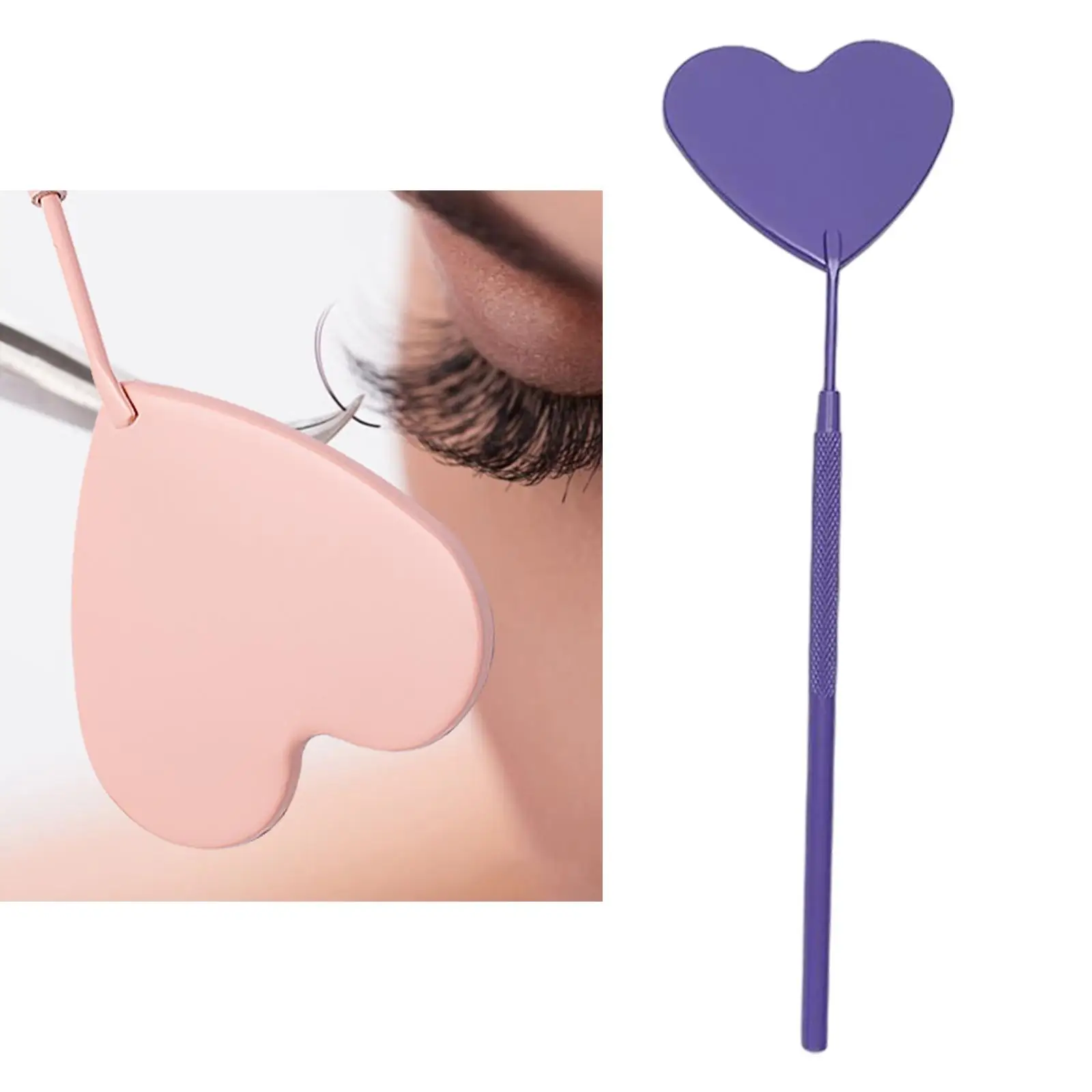 ハート型のまつげエクステミラー HD 視野角 ステンレス鋼の美容ツール サロンやまつげアーティスト向け