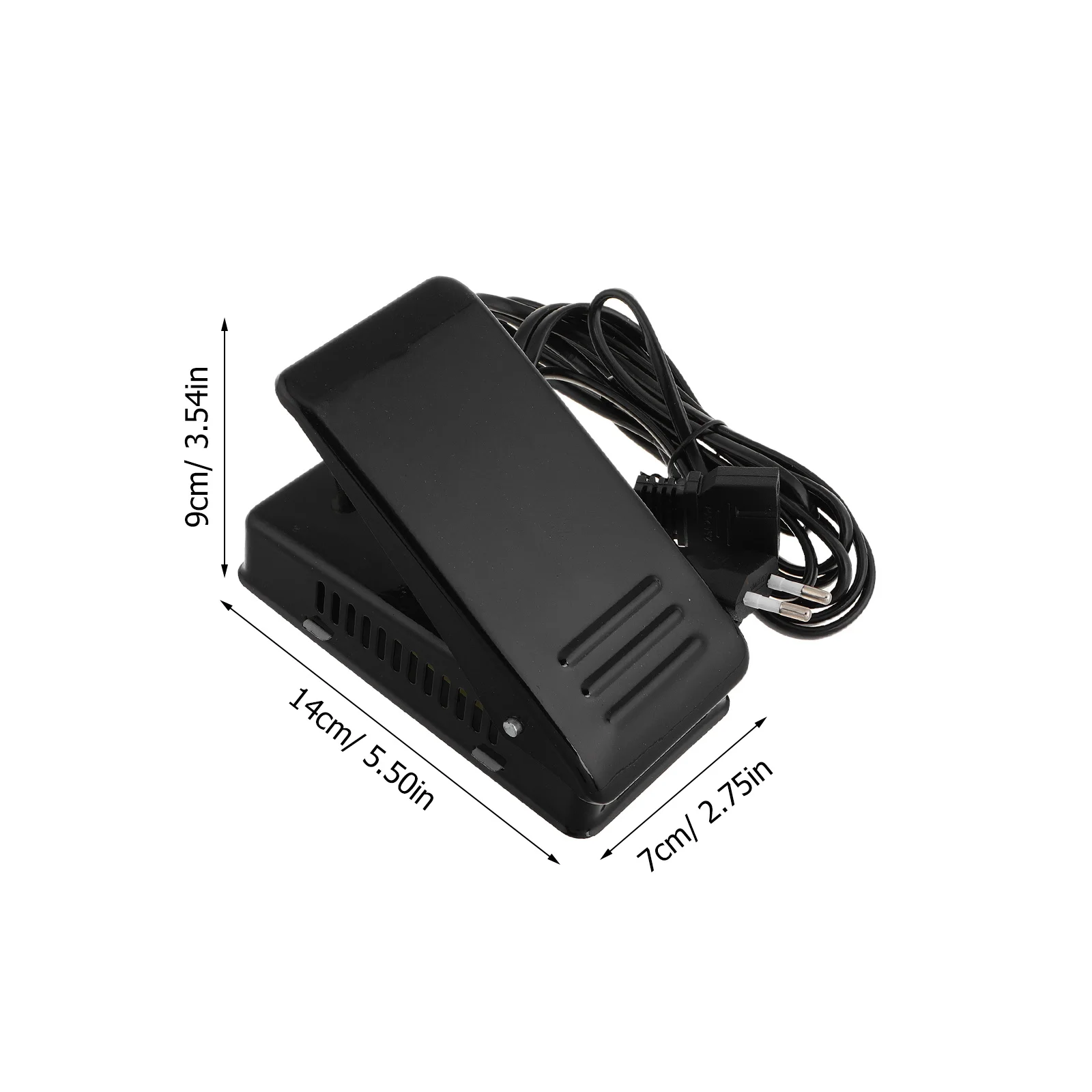 3 ثقوب دواسة القدم الحديد الأسود لآلة المنزل سهلة التركيب استبدال سلك الطاقة ماكينة خياطة لوازم دواسة التحكم في القدمين