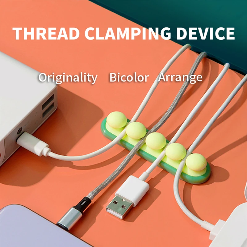 

Desktop Data Cable Charging Cable Storage Device - Phone Headphone Cable Fixing Device - Office Bedside Wall Cable Card Organize