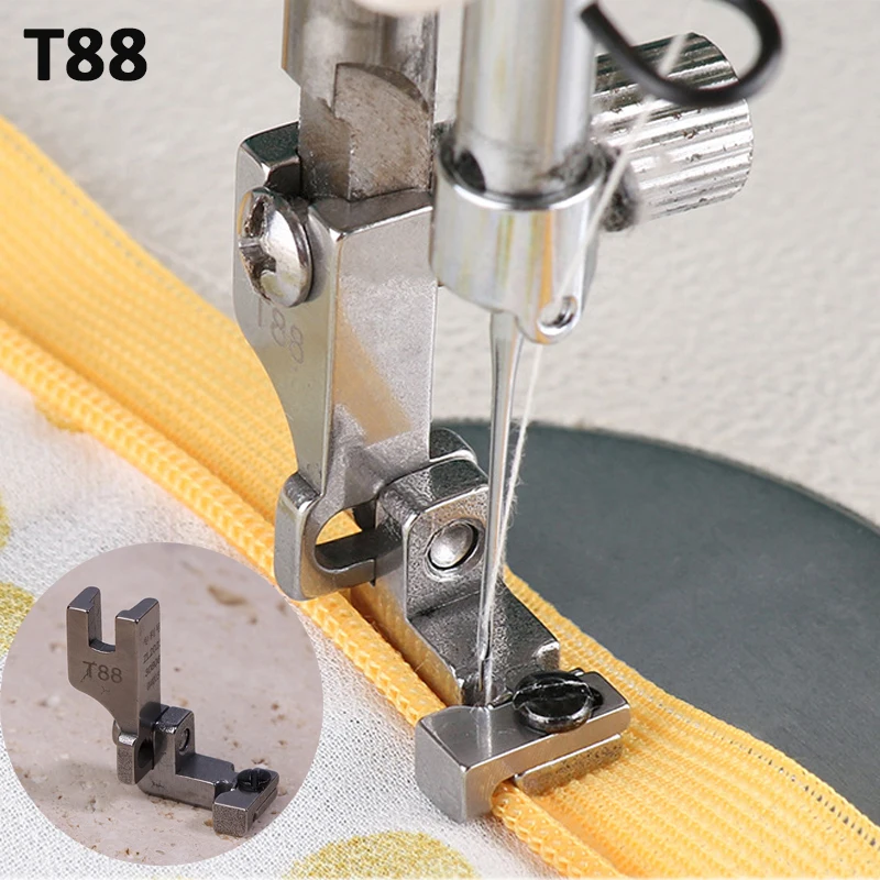 T88 Industrial Sewing Machine Lockstitch Single-Sided Invisible Zipper Presser Foot Edge Blocking Adjustable Presser Foot