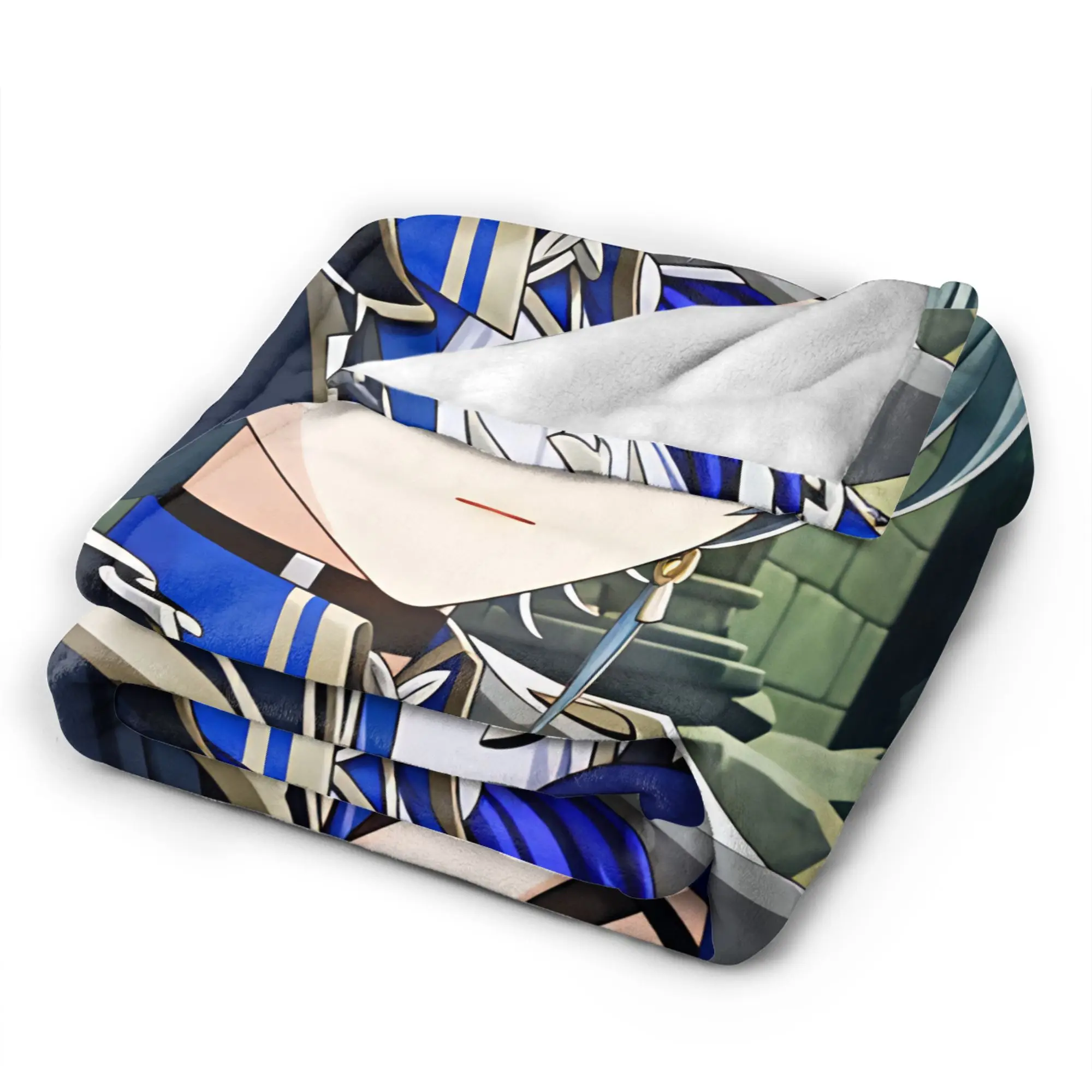 Soft Cozy Throw Blanket Camping Lohen Genshin Game Blanket  Flannel Bedspread For Couch Chair Trend Sofa Bed Cover