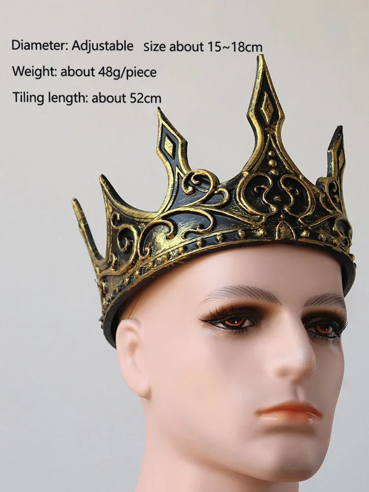 프린스 코스프레 머리띠 할로윈 까마귀 왕관 백설공주와 사냥꾼 파티 드레스업 코스프레 헤드웨어 액세서리 소품 왕관