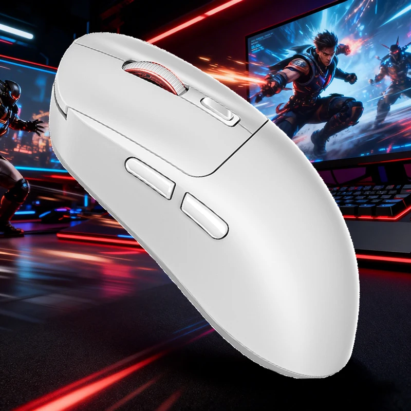 Wireless/Wired 1K Polling Rate Lightweight Design Ergonomic Rechargeable Desktop/Laptop Gaming/Office Mouse