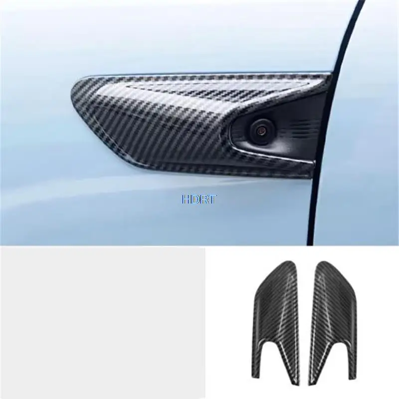 For Nio ET5 2022 + Car Door Side Mark Camera Headwear Cover Leaf Plate Anti-scratch Frame Styling Accessories Exterior Sticker