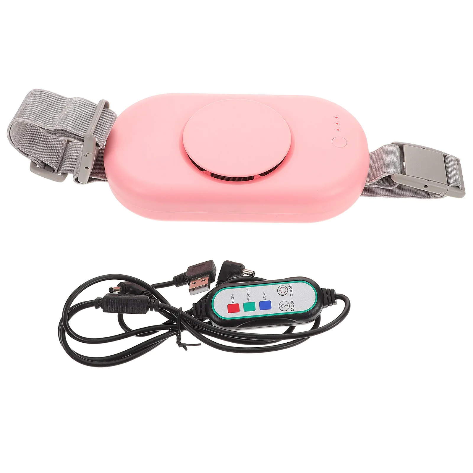 

Portable Waist Fan USB Rechargeable Wearable Belt Cooling Fan for Outdoor Fishing Hiking Camping Sports Travel Summer Heat