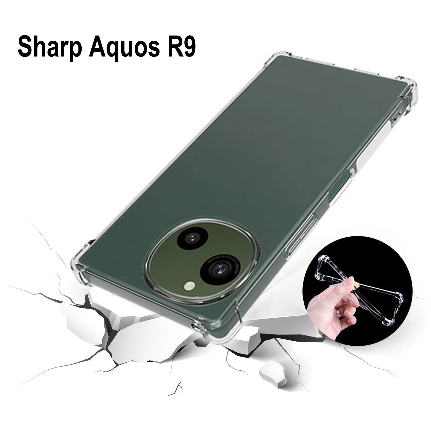 Para Sharp Aquos R9 SH-51E funda de cojín de aire a prueba de golpes transparente Airbag parachoques de silicona TPU contraportada funda de teléfono suave para Sharp R9