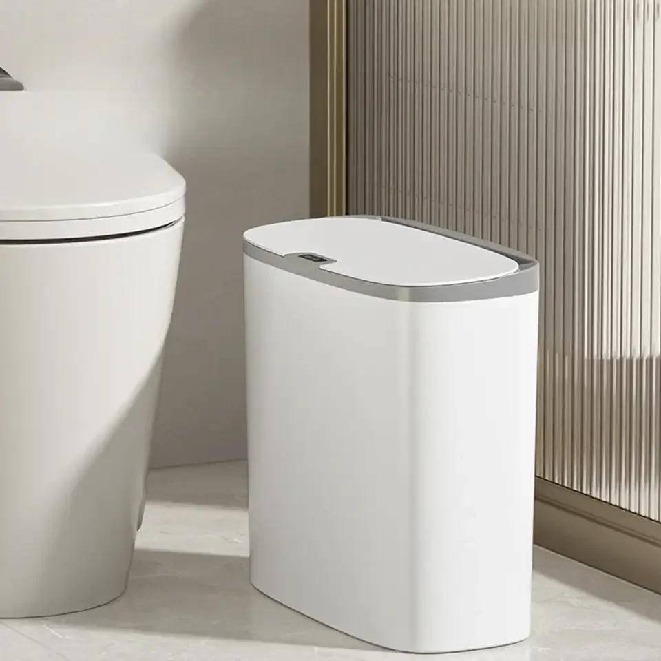 Crack smart trash can, quick induction, easy to put wall-mounted suspended trash can, bathroom induction
