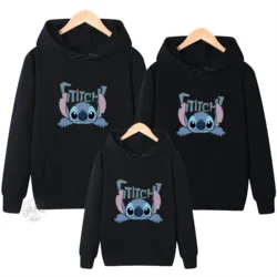 Family Match Sweatshirt Men Women Child Stitch  Print Couples Hoodies Parent-child Clothing Hooded Warm Shirt Parent-child Hoody