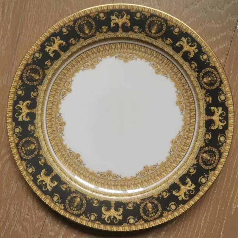 

Advanced Bone Porcelain Western Food Steak Plate Net Red Phnom Penh Dining Plate ceramic plate