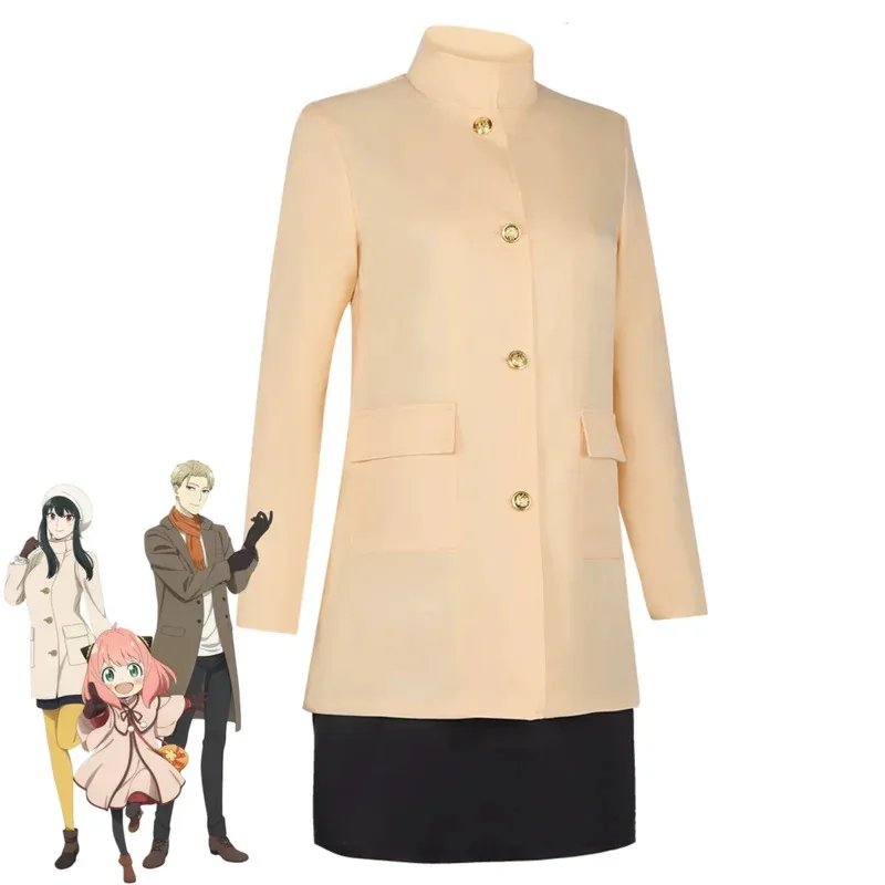 Anime SPY× CODE: White MOVIE Yor Forger Cosplay Costume Thorn Princess 007 Family Coat Skirt Uniform Wig Woman Party Suits;2k,j'