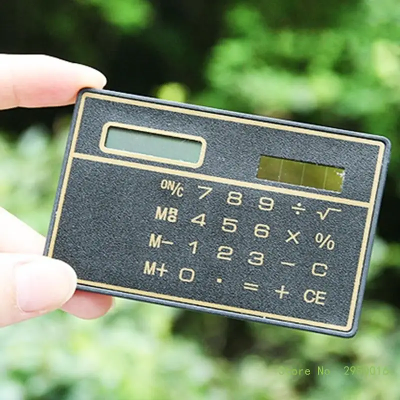 8 Digit Ultra Thin Solar Power Calculator with Touch Screen Credit Card Design Portable Mini Calculator for Business School