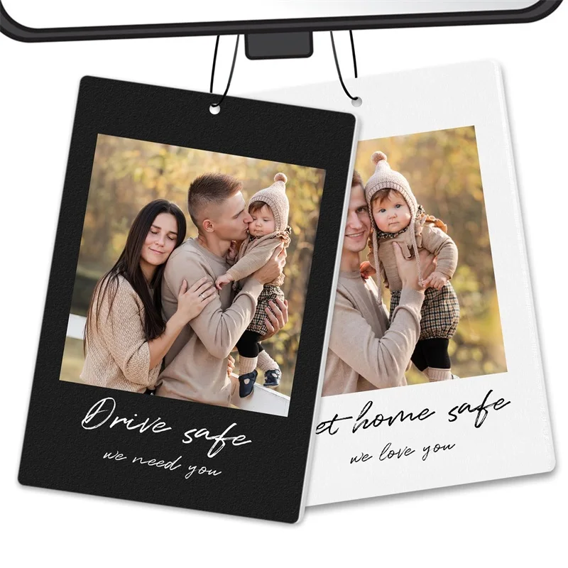Personalized Custom Photo Car Ornament Trailer Polaroid Any Image Driving Test Pass Gift Idea First Car Charm Gift