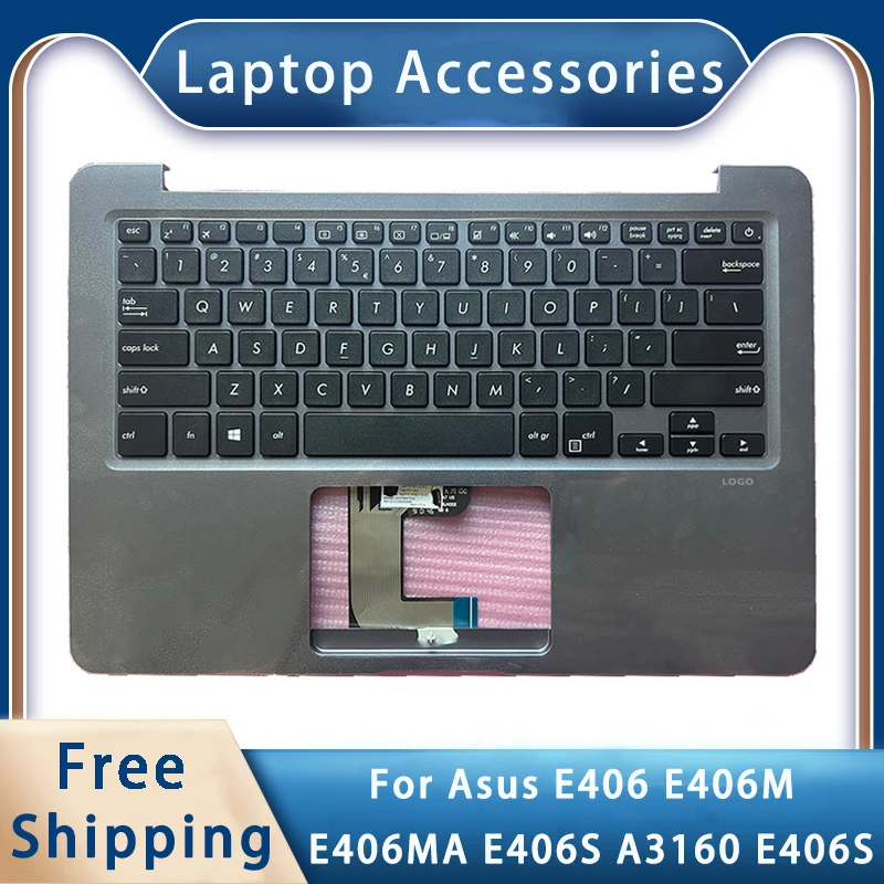 

New For Asus E406 E406M E406MA E406S A3160 E406S ;Replacemen Laptop Accessories Palmrest / US Keyboard