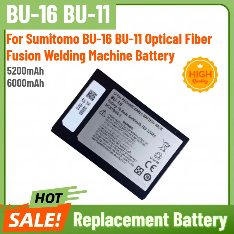 

5200mAh 6000mAh BU-11 BU-16 High quality Battery for Sumitomo T-82C 81C 82C 601C 600C Z1C Optical Fiber Fusion Welding Machine