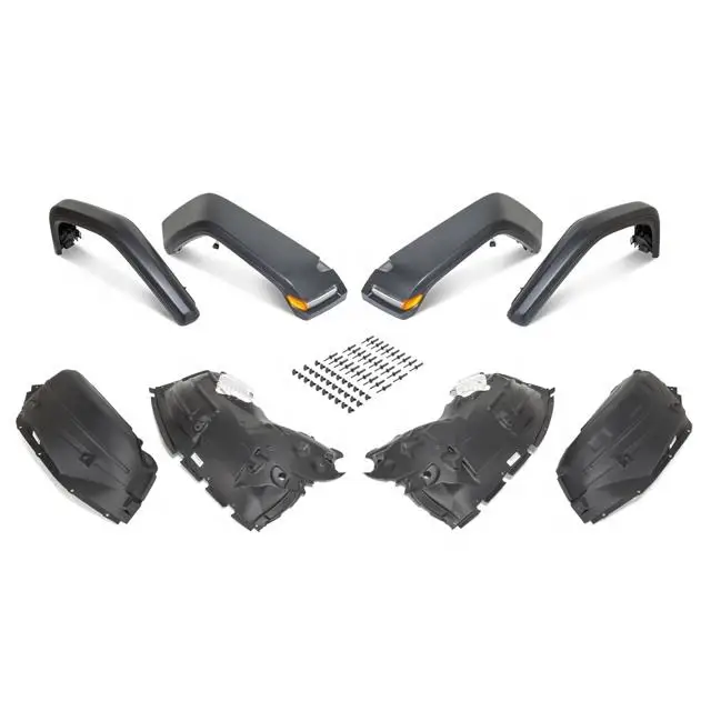 Auto Parts Accessories OEM High Front & Rear Fender Flares With Lights Inner Kit for jeep wrangler JL 2018+