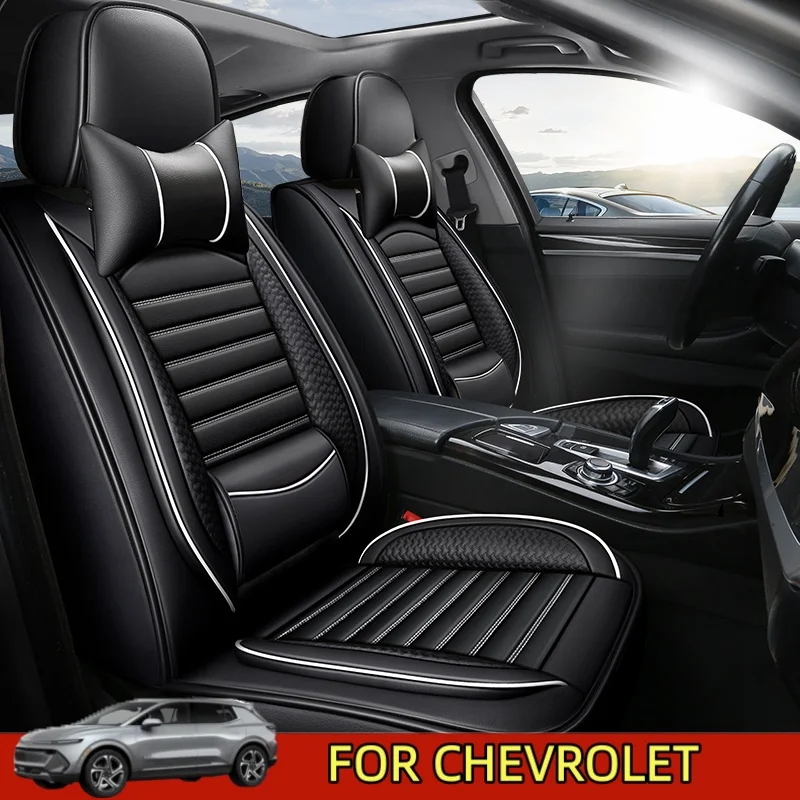 

FOR CHEVROLETWaterproof PU Leather Car Seat Protectors – Secure Fit, Waist Cushion Included