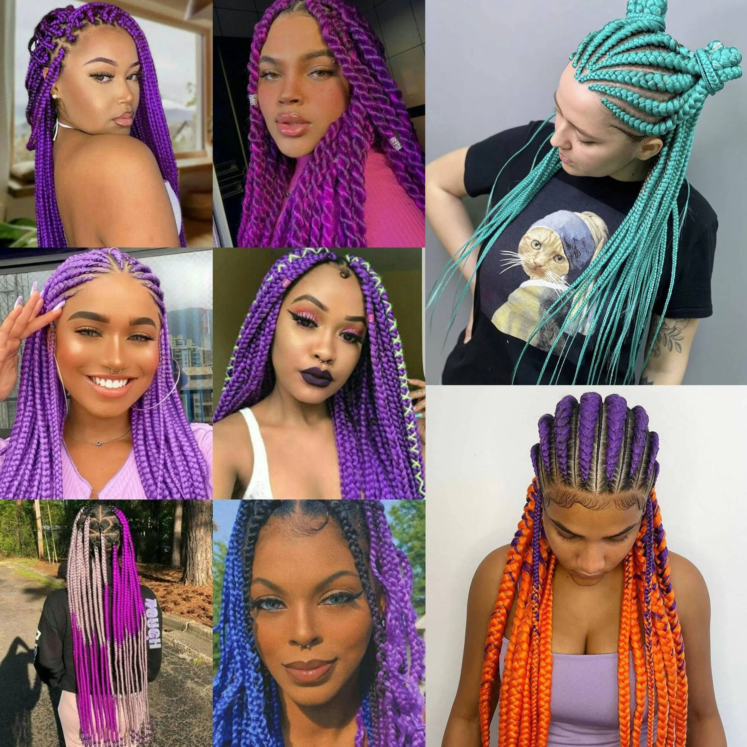 165g 82 Inch Flame Retardant Hot Water Setting Temperature Fiber Ultra Braid Synthetic Hair Extension Pre Stretch Braids