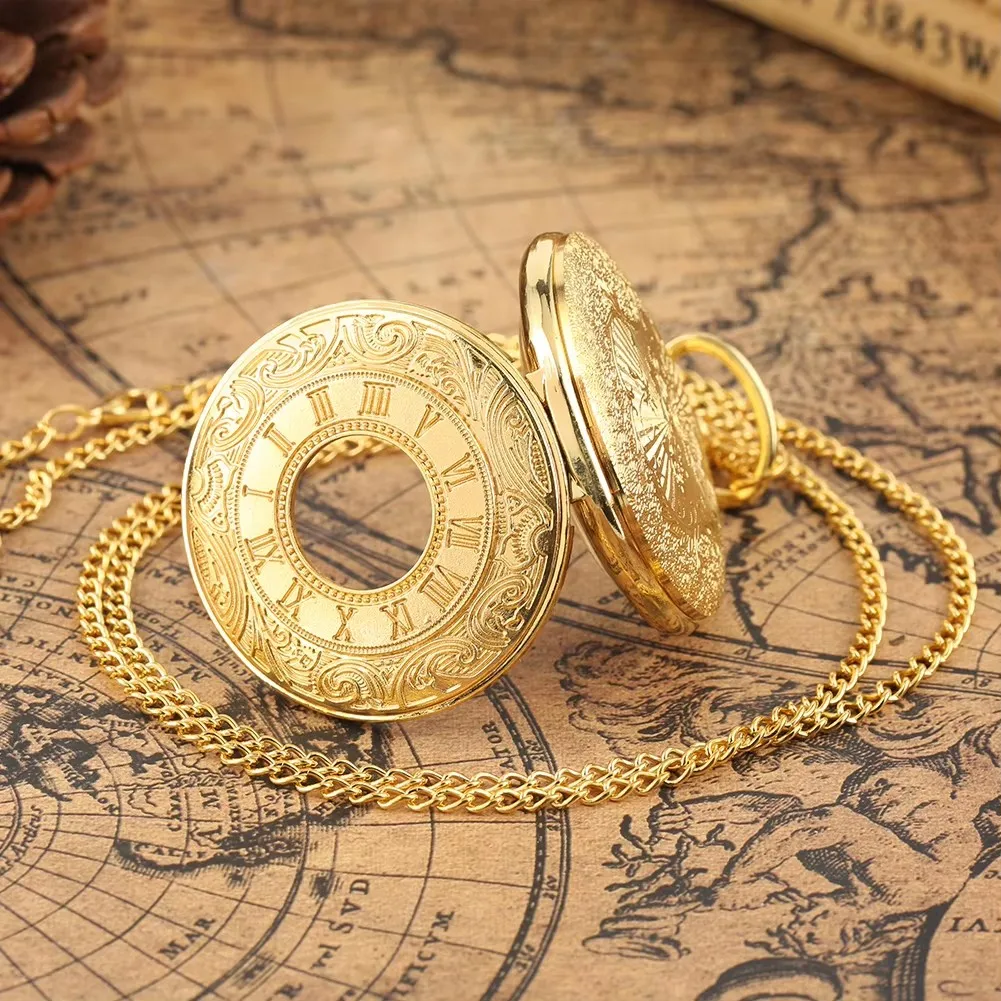 Vintage Steampunk Cadeau Ketting Hanger Zwarte Romeinse Cijfers Quartz Heren Zakhorloge Met Ketting Voor Vriendje