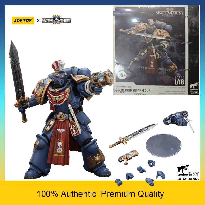JOYTOY Warhammer 40K Space Marine 2 Co-branded Ultramarines Relic Primus Armour Fully Articulated Action Figure JT02816  1/18