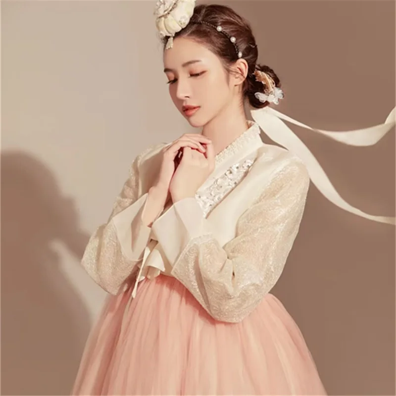 

Cute Traditional Korean Costume Women's Faion Photoaphy Studio Art Photo oot Clothing Korean Sle Stage Performance Ou...