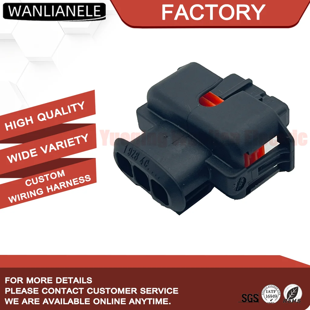 50 Sets 1928403968 3 Pin Female Connector Kompakt 2.8 Series Sealed Fit CMP Sensor Fuel Rail Pressure Sensor