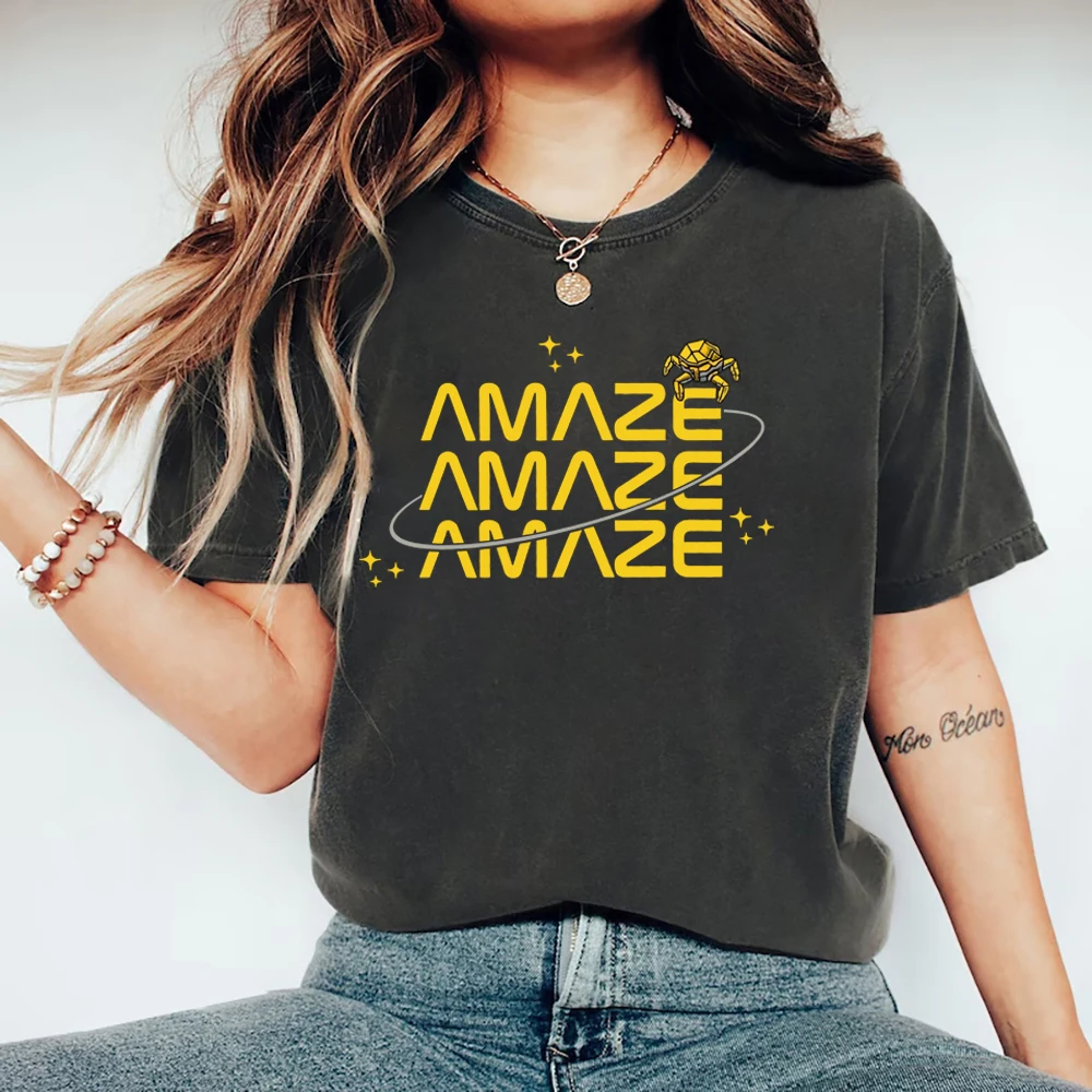 Amaze Amaze Amaze T-Shirt Project Hail Mary Rocky Shirt Unisex Graphic T Shirts Short Sleeve Casual Tshirt Tops Book Lovers Gift