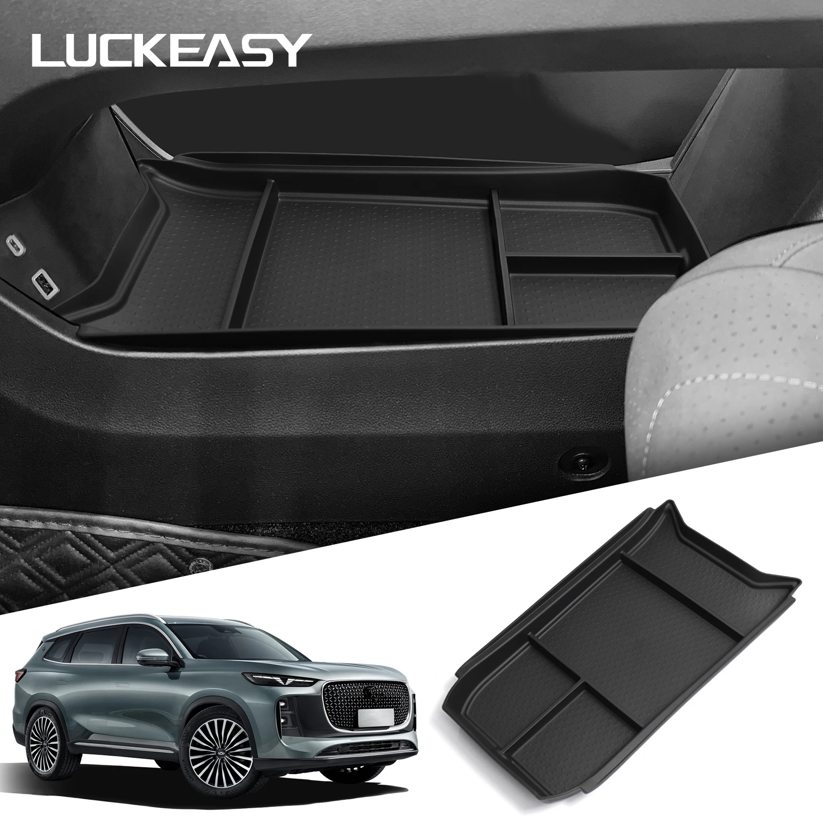 

for Chery Tiggo 8 Pro/8 Pro Max 2024 2025 Center Console Lower Storage Box Car Interior Accessories Storage Tray Organizer Case