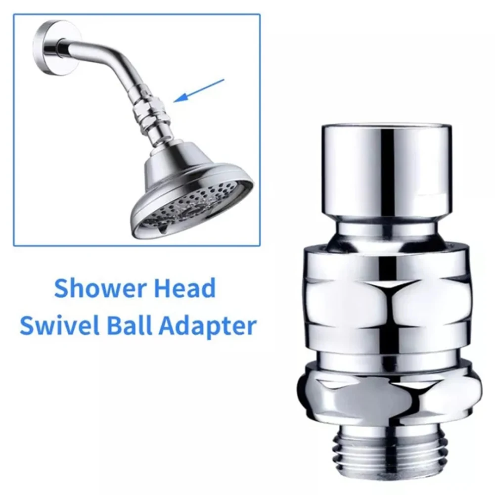 

Adjustable Shower Mount As Shown Shower Head Adapter Anti-corrosion Brass Material Chrome Finished Customizable Shower Angle