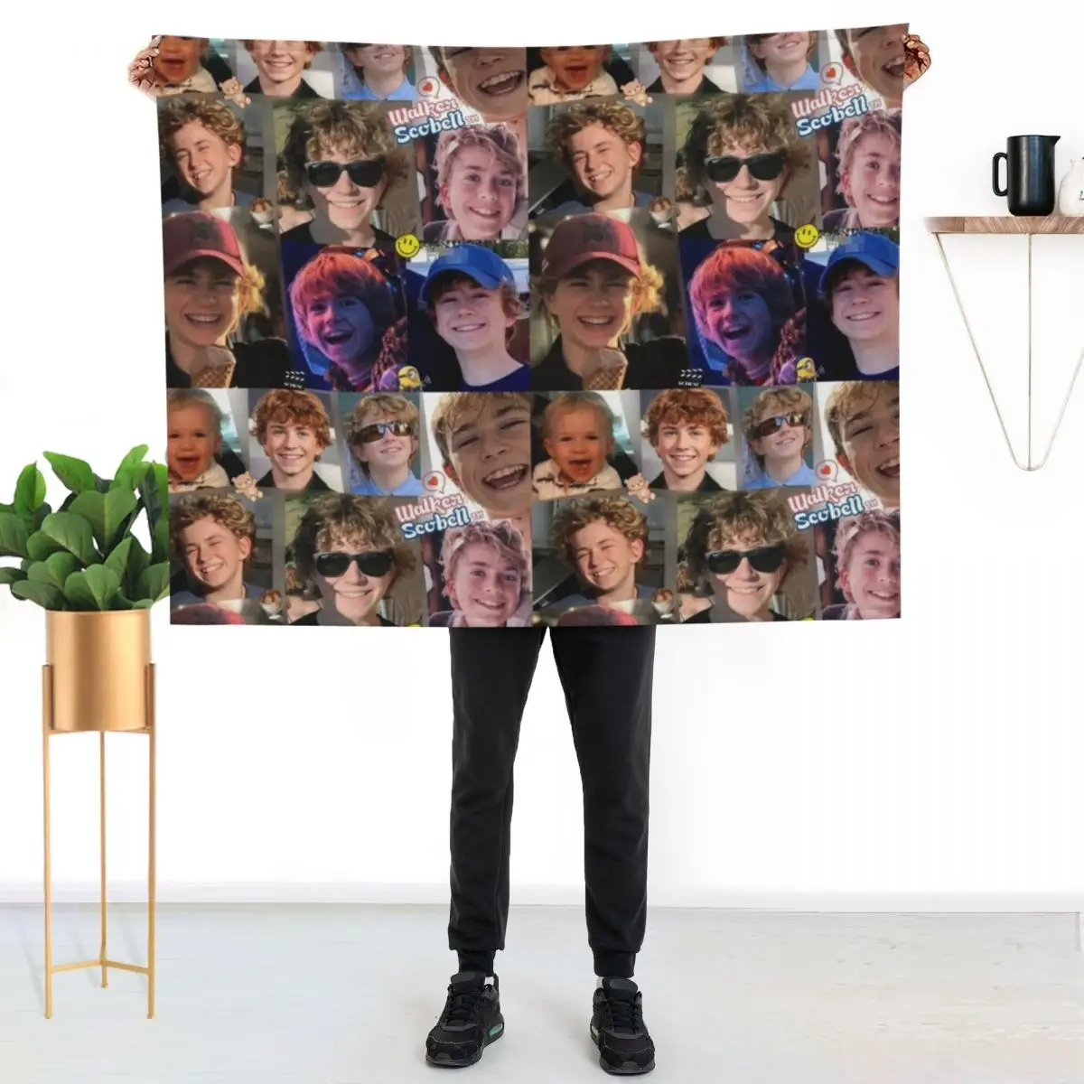 Percy Jackson walker scobell collage Throw Blanket funny gift Heavy Vintage Plaid on the sofa heavy to sleep Sofa Throw Blankets