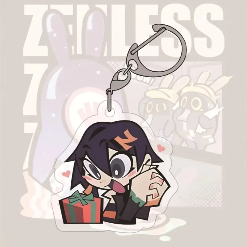 Game Absolute Zero Wise Belle Anby Demara Figures Acrylic Key Chain Keychains for Fans Jewelry Christmas Gift Accessories