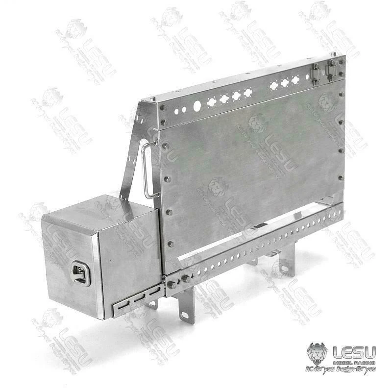 Metalowa Skrzynka Narzędziowa LESU Dekoracyjny Pedał Do Tamiyaya 1/14 RC Ciągnik Model Samochodu Zabawki Zdalnie Sterowane Akcesoria Samochodowe TH15166