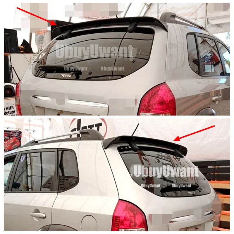 

Спойлер для Hyundai Tucson 2005 2006 2007 2008 2009 2010 2011, высококачественный ABS-материал, заднее крыло автомобиля, праймер, цвет, задний спойлер